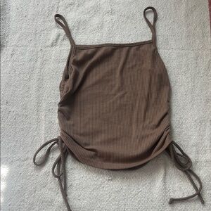 Lulu's Brown Ribbed Tank Top